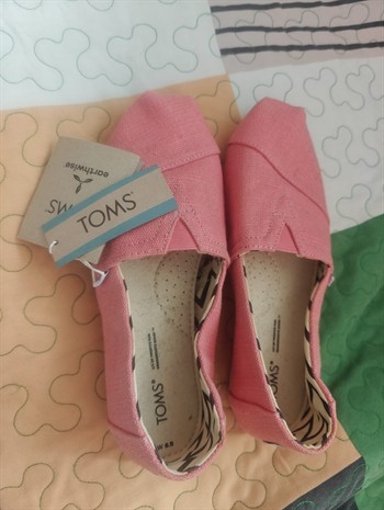 Toms Alpargata Classic logo label slip on shoes women pink